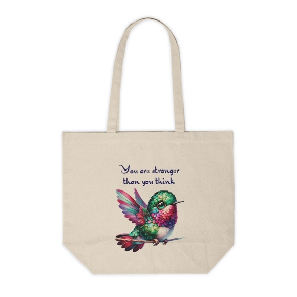 Handmade Handbags - You Are Stronger Than You Think  Custom Canvas Tote Bag
